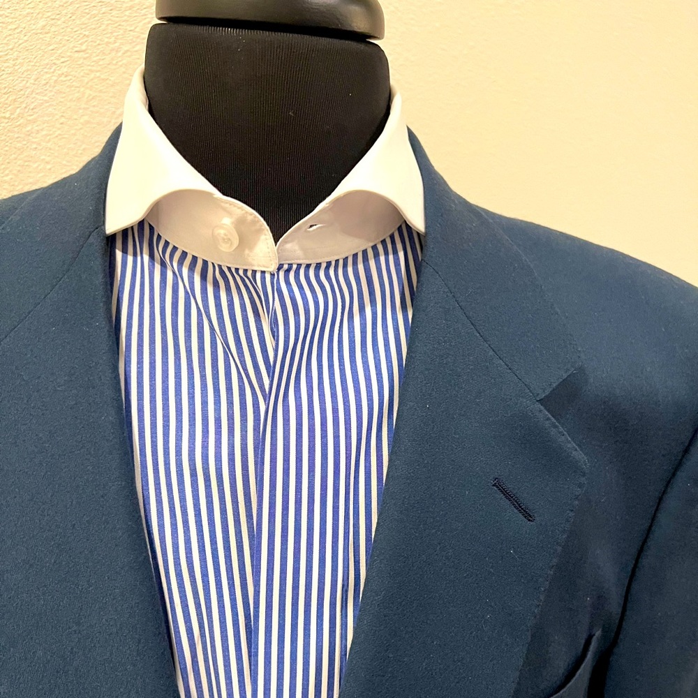 CANALI SPORTS COAT BLAZER BLUE MENS 44R
